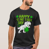 Happy St Pat Rex Day Dino Shamrock St Patricks Day T-shirt (Voorkant)