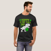 Happy St Pat Rex Day Dino Shamrock St Patricks Day T-shirt (Voorkant volledig)