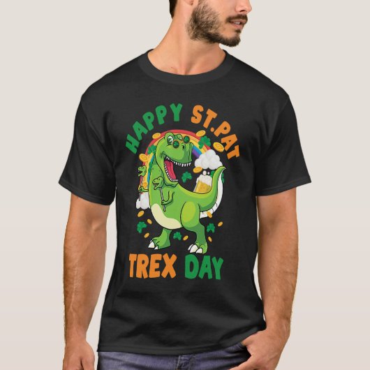 Happy St Pat Rex Day Dinosaur Rex St Patrick's You T-shirt (Voorkant)