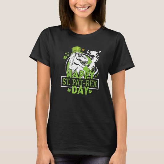 Happy St Pat Rex Day Dinosaur St Patrick Decoratio T-shirt (Voorkant)