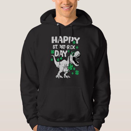 Happy St Pat Rex Day Dinosaur St Patricks Day Iris Hoodie (Voorkant)