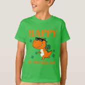 Happy St. Pat-Rex Day Funny Cute Dinosaur Irish T-shirt (Voorkant)