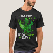 Happy St PAT-Rex Day Green Lucky Shamrock St Patri T-shirt (Voorkant)