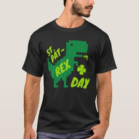 Happy St Pat-Rex Day, Pat-Rex Dinosaur, St Patrick T-shirt (Voorkant)