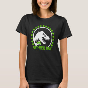 Happy St Pat Rex Day St Patrick Patrex Dinosaur T-shirt