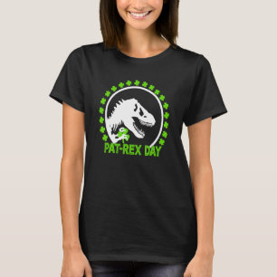 Happy St Pat Rex Day St Patrick Patrex Dinosaur T-shirt