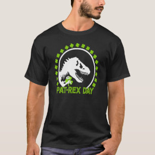 Happy St Pat Rex Day St Patrick Patrex Dinosaur T-shirt