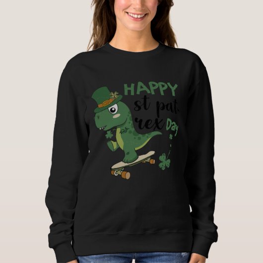 Happy St Pat Rex Day St Patricks Dinosaur Toddler  Trui (Voorkant)