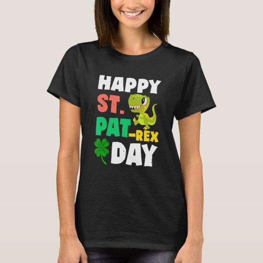Happy St Pat Rex Day T-shirt (Voorkant)