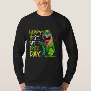 Happy St Pat Rex Day Toddler Kinder Dino Saint Pat T-shirt