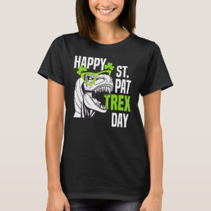 Happy St Pat Rex Day Toddler Kinder Dino Saint Pat T-shirt