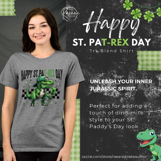 Happy St. Pat-Rex Day Tri-Blend Shirt