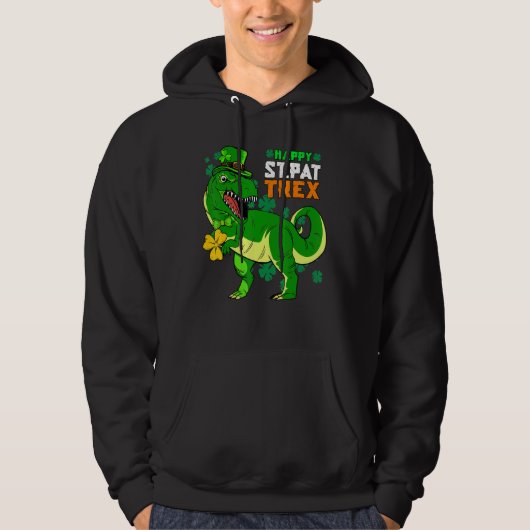 Happy St Pat Rex Dinosaur Saint Patrick S Day for Hoodie (Voorkant)