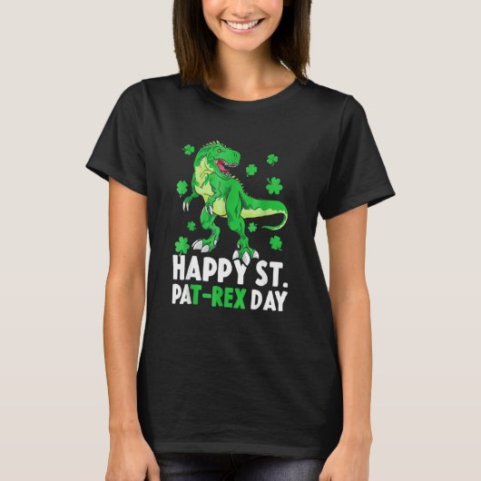 Happy St Pat Rex Dinosaur Saint Patrick S Day for T-shirt (Voorkant)