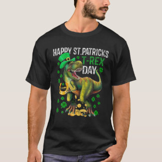 Happy St Pat-Rex Dinosaur Saint Patrick's Day Boys T-shirt