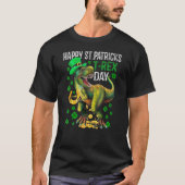 Happy St PaT Rex Dinosaur Saint Patrick's Day Boys T-shirt (Voorkant)