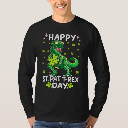 Happy St Pat Rex Dinosaur Saint Patrick's Day for T-shirt (Voorkant)