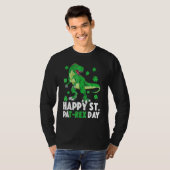Happy St PaT Rex Dinosaur Saint Patrick's Day for T-shirt (Voorkant volledig)