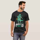 Happy St PaT Rex Dinosaur St Patricks Day Lucky to T-shirt (Voorkant volledig)