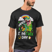 Happy St PaT Rex Dinosaur Trex Dino Saint Patrick' T-shirt (Voorkant)