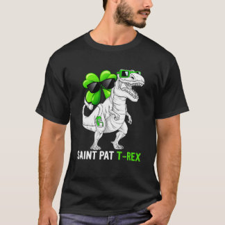 Happy St Pat Rex Saint Patrick's Day Dinosaur Boys T-shirt
