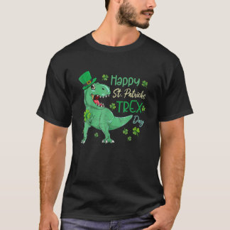 Happy St Pat Rex Saint Patrick's Day Dinosaur Boys T-shirt