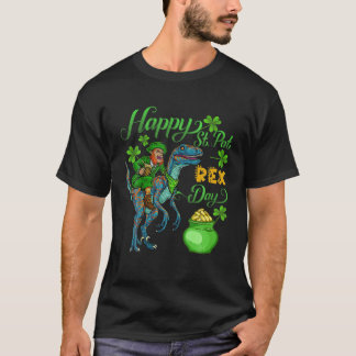 Happy St Pat Rex Saint Patrick's Day Dinosaur Gift T-shirt