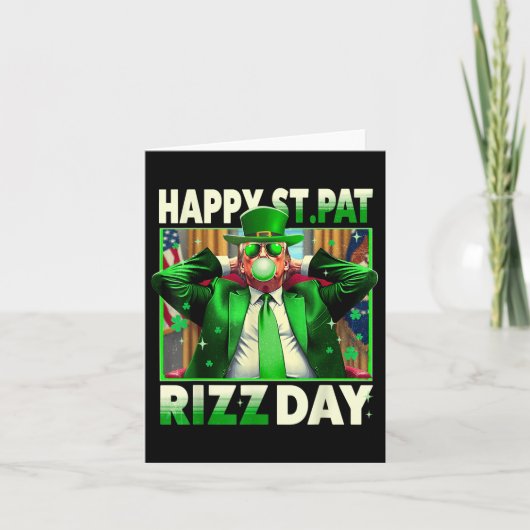 Happy St Pat Rizz Day Trump Funny St. Patrick's Kaart (Voorkant)