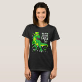 Happy St Pat T Rex Saint Patrick's Day Boys Kids I T-shirt (Voorkant volledig)