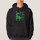 Happy St Pat T Rex Saint Patrick's Day Dinosaur Bo Hoodie (Voorkant)
