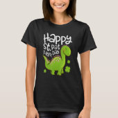 Happy St Pat T Rex Saint Patrick's Day Dinosaur Bo T-shirt (Voorkant)