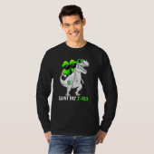 Happy St Pat T Rex Saint Patrick's Day Dinosaur Bo T-shirt (Voorkant volledig)