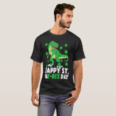 Happy St Pat T Rex Saint Patrick's Day Dinosaur Bo T-shirt (Voorkant volledig)