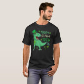 Happy St Pat T Rex Saint Patrick's Day Dinosaur Bo T-shirt (Voorkant volledig)