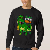 Happy St Pat T Rex Saint Patrick's Day Dinosaur Bo Trui (Voorkant)