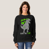 Happy St Pat T Rex Saint Patrick's Day Dinosaur Bo Trui (Voorkant volledig)