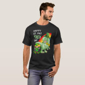 Happy St Pat T Rex Saint Patrick's Day Dinosaur T-shirt (Voorkant volledig)