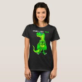 Happy St Pat T Rex Saint Patrick's Day Funny Dinos T-shirt (Voorkant volledig)