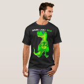 Happy St Pat T Rex Saint Patrick's Day Funny Dinos T-shirt (Voorkant volledig)