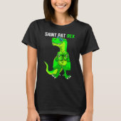 Happy St Pat T Rex Saint Patrick's Day Funny Dinos T-shirt (Voorkant)
