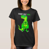 Happy St Pat T Rex Saint Patrick's Day Funny Dinos T-shirt (Voorkant)