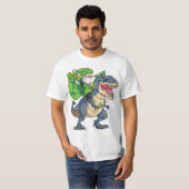 Happy St Pat T Rex Saint Patrick's Day Leprechaun T-shirt (Voorkant volledig)