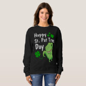 Happy St Pat Trex Dag Dinosaurus St Patrick S Dag Trui (Voorkant volledig)