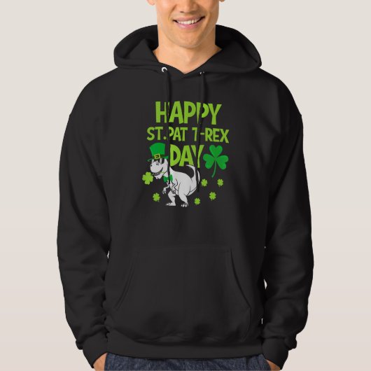 Happy St Pat Trex Day Dino St Patricks Day Kinder  Hoodie (Voorkant)