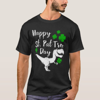 Happy St Pat Trex Day Dino St Patrick's Day Kinder T-shirt