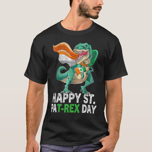 Happy St Pat Trex Day Dino St Patricks Day Toddle T-shirt (Voorkant)