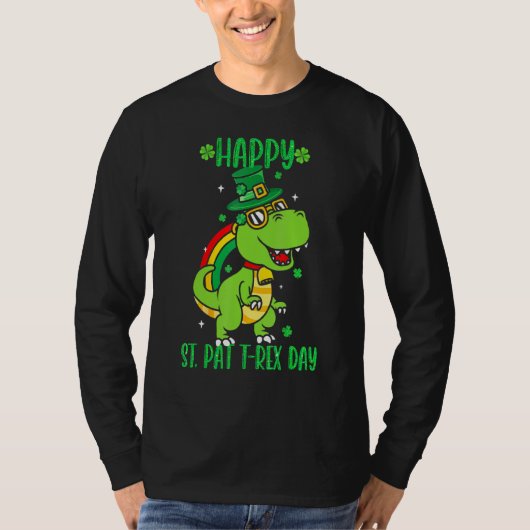 Happy St Pat Trex Day Dino St Patricks Day Toddle T-shirt (Voorkant)