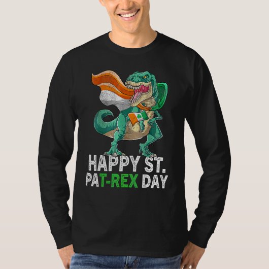 Happy St Pat Trex Day Dino St Patricks Day Toddle T-shirt (Voorkant)