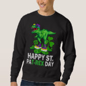 Happy St Pat Trex Day Dino St Patricks Day Toddle Trui (Voorkant)