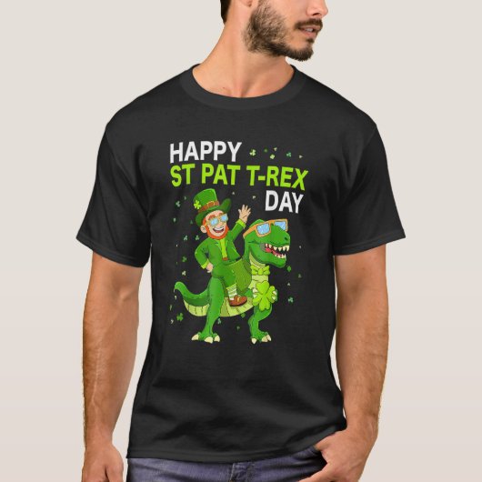 Happy St Pat Trex Day Dino St Patricks Day Toddler T-shirt (Voorkant)